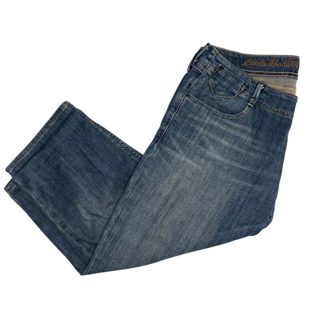 Eddie Bauer Modern Women's Petite 10P Denim Capri Jeans - Picture 2 of 7